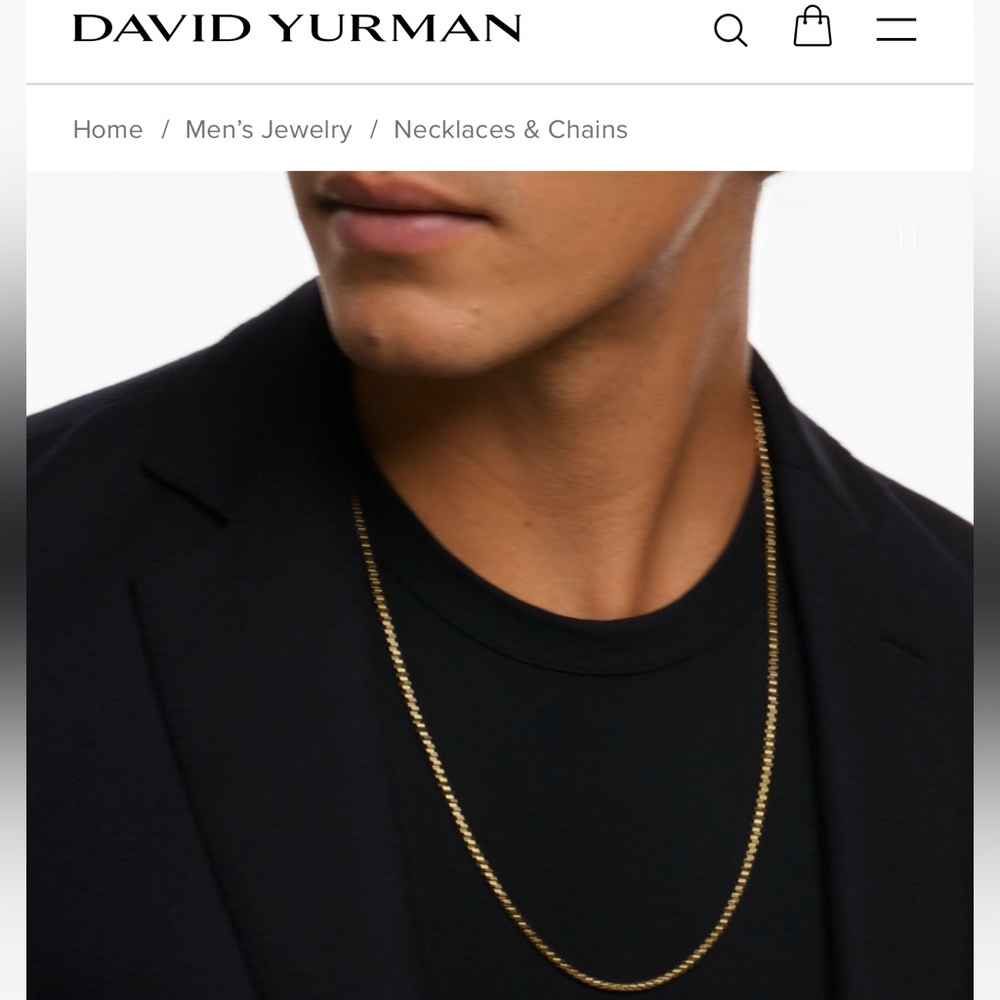 David Yurman Gold Men's Necklace